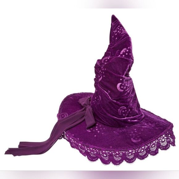 🔸️NWT Purple Velvety Witch Hat - Picture 2 of 10